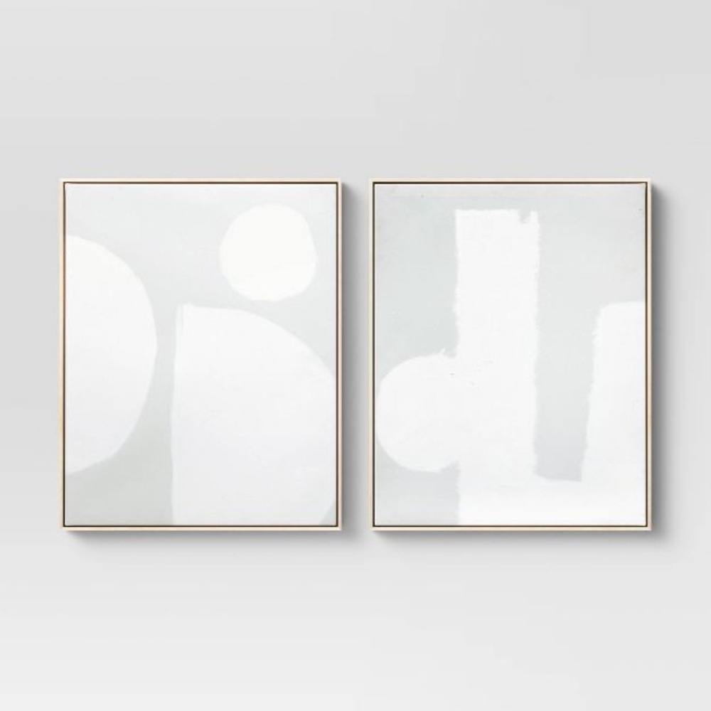 THRESHOLD (Set of 2) 16" x 20" Follow the Lead I & II Framed Wall Canvas NWT